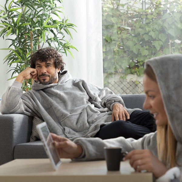 Oversized mikinová deka s fleecovou podšívkou