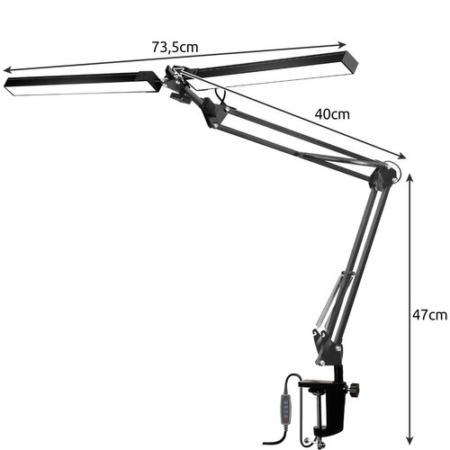 Profesionální LED lampa 24W s duálním osvětlením