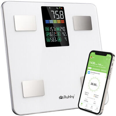 Elektronická analytická váha s aplikací pro mobilní telefon (bílá) - Obrázek
